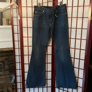 Gucci Bee and Butterfly Embroidered Jeans